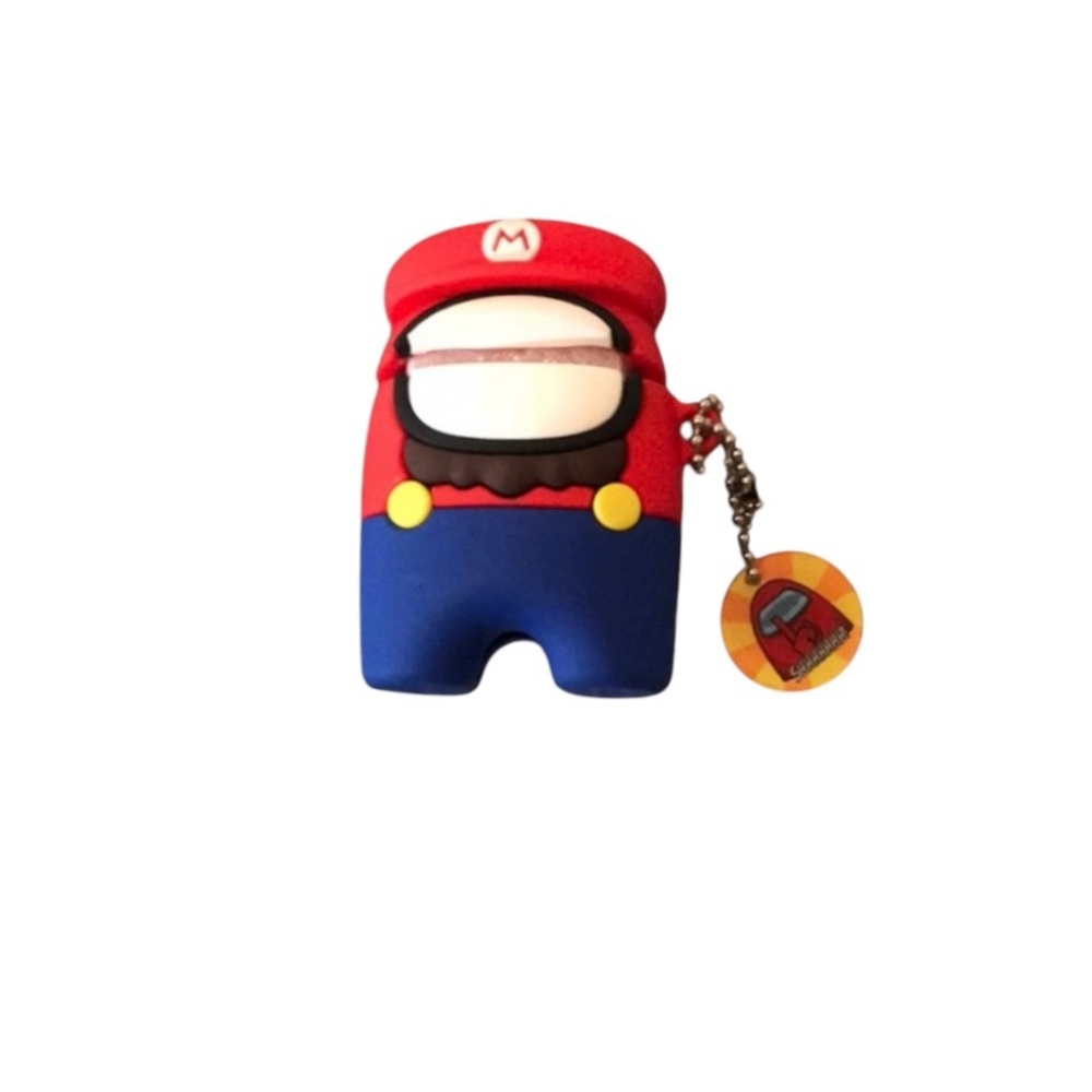 Mario Among Us AirPod Case with Clip